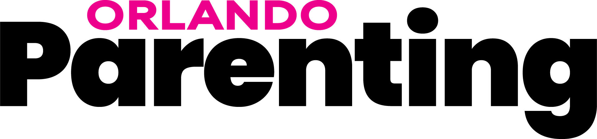 Logo for Orlando Parenting Magazine, featuring a modern design with clean lines and text in black containing the word 'ORLANDO' in smaller font in the color pink and the word 'Parenting' in a larger font, with ORLANDO centered between the 'P' and the 't' in Parenting. The Orlando Parenting Magazine logo represents the family-orientated monthly magazine and publication Orlando Parenting Magazine that has provided a subscription print magazine, resources and information for parents in the Orlando and surrounding central Florida area since 2023. Orlando Parenting Magazine is part of the Hooray Media Group at https://hooray.media 